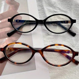 MAYTRENDS  -  Blue Light Blocking Retro Y2K Style Small Frame Glasses - Chic Leopard Print for TV, Computer & Phone Use, Perfect for Parties