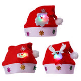 Christmas LED Hat New Year Cute Kids Adults Cap Navidad Children Girl Hat New Year Costume Santa Claus Xmas Winter Gift Decor