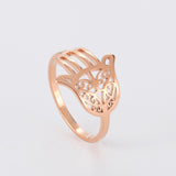 Skyrim Stainless Steel Hamsa Fatima&#39;s Hand Rings for Women Girls Gold Color Ring Amulet Talisman Jewelry Gifts Wholesale 2023