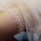 Sexy Lace Flower Pearls Wedding Garter Belt Bridal Thigh Leg Garter Ring For Women/Female/Bride