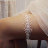 Sexy Lace Flower Pearls Wedding Garter Belt Bridal Thigh Leg Garter Ring For Women/Female/Bride