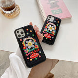 Cute Korea Embroidery Animal Rabbit Girl Soft Case For Iphone 11 12 Pro Max Mini 7 8 Plus Xr X Xs Se 2 Hard Phone Cover Fundas