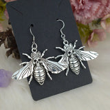 MAYTRENDS  -  Silver Skull Death Head Moth Dangle Earrings Insect Honeybee Drop Earrings Animal Insect Jewelry For Women