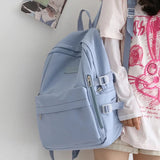 Maytrends  -  Casual Waterproof Nylon Women Bags School Backpack for Teenagers Girls Travel  Backbag Mochilas Female Small Bookbag Kawaii Bag