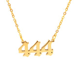 Stainless Steel Angel Number Necklace 111 222 333 444 555 666 777 888 999 For Women Men Lucky Number Chain Necklaces Jewelry