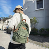 Maytrends New Cool Girl Boy Canvas Green Laptop Student Bag Trendy Women Men College Bag Female Backpack Male Lady Travel Backpack Fashion