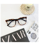 Maytrends Korean Square Anti-blue Glasses Women Fashion Plain Glasses Men Eyewear Cute Decorative Computer Glasses