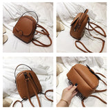 Maytrends  -   New Designer Fashion Women Leather Backpack Mini Soft Touch Multi-Function Small Backpack Female Ladies Shoulder Bag Girl Purse