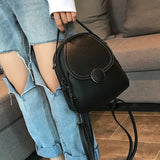 Maytrends  -   New Designer Fashion Women Leather Backpack Mini Soft Touch Multi-Function Small Backpack Female Ladies Shoulder Bag Girl Purse