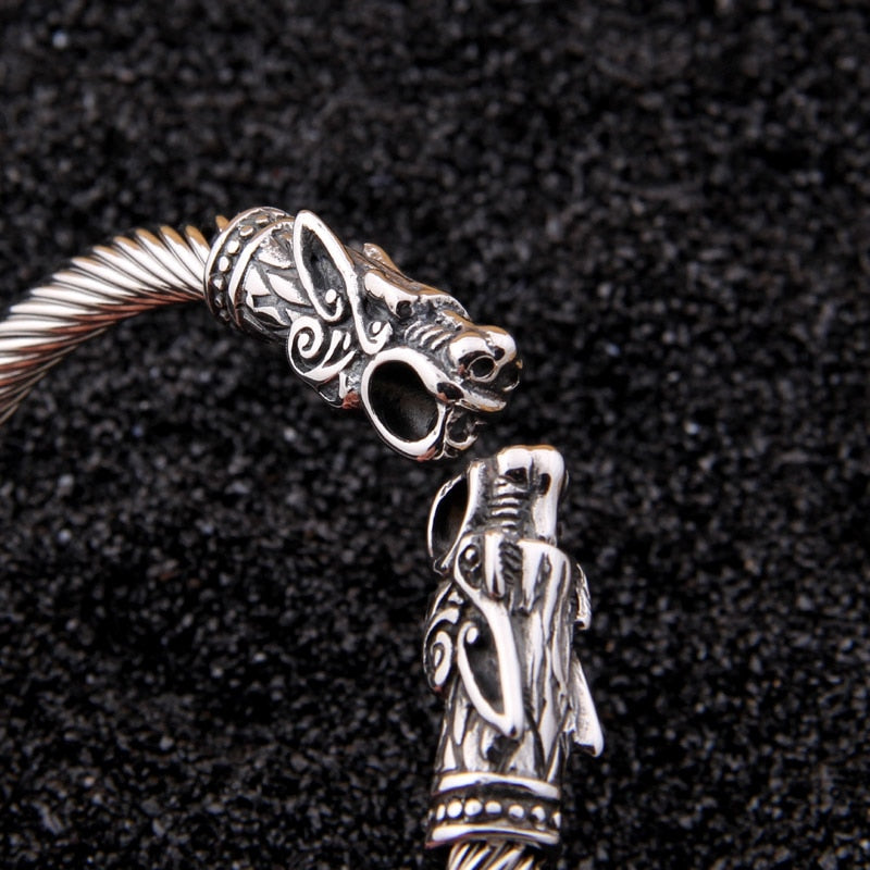 stainless steel Dragon Bracelet Jewelry Fashion Accessories Viking Bracelet Men Wristband Cuff Bracelets For Women Bangles