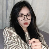 Maytrends Korean Literary Anti-blue Glasses Frame Women Fashion Glasses Men Contrasting Cute Decorative Glasses