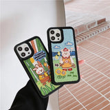 Cute Korea Embroidery Animal Rabbit Girl Soft Case For Iphone 11 12 Pro Max Mini 7 8 Plus Xr X Xs Se 2 Hard Phone Cover Fundas