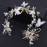 Maytrends Bride Wedding Hair Accessories Gorgeous Flower Headbands Braided Hair Vine Pearl Headpiece Hair Ornament For Women Girls