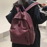 Maytrends  -   Fashion Women Backpack High Quality Female Soft PU Leather School Bag For Teenage Girls Boys Travel Double Shoulder Bags