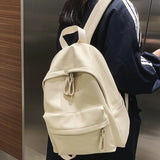 Maytrends  -   Fashion Women Backpack High Quality Female Soft PU Leather School Bag For Teenage Girls Boys Travel Double Shoulder Bags