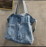 MAYTRENDS  -  New Harajuku Wash Denim Bag Women Shopping Handbags Large-capacity Shoulder Bag Female Korean Girls Messenger Bag