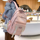 Maytrends  -   New Nylon Cool Fashion Female Travel School Bag Ladies Trendy Book Bags Women Men Student Laptop College Backpack forTeen Girls