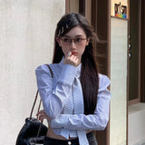 Maytrends Korea TR90 Round Frame Glasses Women No Makeup Fashion Anti-blue Plain Glasses Men Contrasting Cute Decorative Computer Glasses