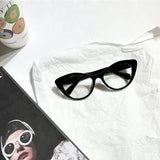 MAYTRENDS  -  American Cat Eye Glasses Frame Girl Ins No Makeup Plain Glasses Men Eyewear Cute Decorative Computer Glasses