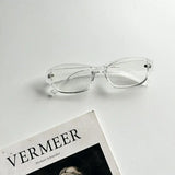 MAYTRENDS  -  Korea Retro Glasses Frame Women No Makeup Fashion Anti-blue Plain Glasses Men Contrasting Cute Decorative Computer Glasses