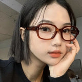 Maytrends Korea Retro Leopard Glasses Frame Women No Makeup Star Style Glasses Men Contrasting Cute Decorative Glasses