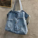 MAYTRENDS  -  New Harajuku Wash Denim Bag Women Shopping Handbags Large-capacity Shoulder Bag Female Korean Girls Messenger Bag