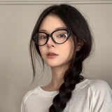 Maytrends Retro Cat Eye Glasses Frame Girl Ins No Makeup Plain Glasses Men Eyewear Cute Decorative Computer Glasses