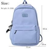 Maytrends  -   Fashion Women Backpack Female Waterproof Nylon Schoolbag Student Book Bag Solid Color School Backpacks for Teenager Gilrs Boys