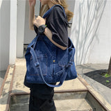 MAYTRENDS  -  New Harajuku Wash Denim Bag Women Shopping Handbags Large-capacity Shoulder Bag Female Korean Girls Messenger Bag