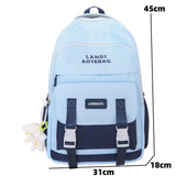 Maytrends  -   New Nylon Cool Fashion Female Travel School Bag Ladies Trendy Book Bags Women Men Student Laptop College Backpack forTeen Girls