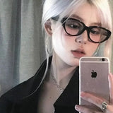 Personality Coarse Glasses Frame Women Lovely Ins No Makeup Plain Glasses Men Eyewear Cute Decorative Computer Glasses