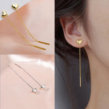 MAYTRENDS  - Long Heart Thread Chain Earrings