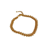 MAYTRENDS  -  Wheat ear metal necklace niche simple fashion clavicle chain bracelet