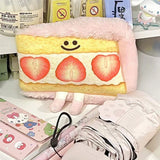 Maytrends BACK TO SCHOOL 1PC Student Kawaii Large Capacity Pencil Bag Strawberry Sandwich Pencil Case Desktop Organizer Bread Creative Pencil Cases