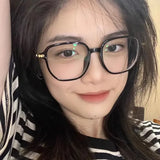 Maytrends Korea Artistic Big Glasses Frame Women Lovely INS No Makeup Plain Glasses Men Eyewear Cute Decorative Computer Glasses