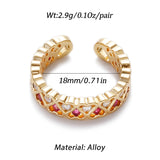 Luxury Love Shape Rings Letter Geometric Copper Rings For Women Gold Color CZ Ring Fashion Jewelry 2020