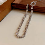 MAYTRENDS  -  Wheat ear metal necklace niche simple fashion clavicle chain bracelet