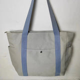 MAYTRENDS  -  Large Capacity Canvas Tote Bags for Work Commuting Carrying Bag College Style Student Outfit Book Shoulder Bag