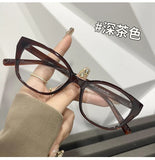 MAYTRENDS  - Korea Retro Cat Eye Anti-blue Light Glasses Frame Women No Makeup Plain Glasses Men Eyewear Decorative Computer Glasses