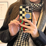 New Embroidery Sun Flower Cover For iPhone 11 12 13 14 15 Pro Max Xr X Xs 14 15Plus Winter Aesthetic Fuzzy Plush Shockproof Case