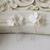 Handmade Freshwater Pearls Ceram Flower Bridal Hair Pin Set Wedding Hair Sticker Hair Accessories Women Hair Jewelry