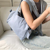 MAYTRENDS  -  Niche Design Tote Bag Nylon Leisure Commuting Travel Bag Korean New Product Storage Portable Shoulder Bag