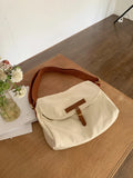 MAYTRENDS  -  Casual Lage Capacity Canvas Tote Bag Women Fashion Simple Commuting Cross Bag Female Designer Aesthetic Shoulder Bag