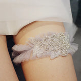 Sexy Lace Flower Pearls Wedding Garter Belt Bridal Thigh Leg Garter Ring For Women/Female/Bride