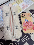 MAYTRENDS  -  Bow Embroidery Lamb Brush Bag for Girls Stationery Storage Bag for Girls Gift Makeup Bag  Pencil Case Korean Stationery Kawaii