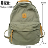 Maytrends New Casual Cool Girl Boy Canvas Green Laptop Student Bag Trendy Women Men College Bag Female Backpack Male Lady Travel Backpack