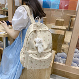 Maytrends Casual Floral Prints Women Backpack Girls Bookbags Large Capacity Students School Bags Travel Backpack Mochilas with Pendants