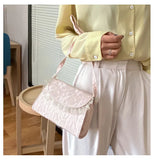 Maytrends Crossbody Bags for Women Sweet All Match Tender Y2k Lace Chain Shoulder Bag Elegant Office Lady Fairy Bow Handbags Korean Trendy