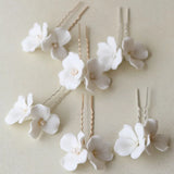 Handmade Freshwater Pearls Ceram Flower Bridal Hair Pin Set Wedding Hair Sticker Hair Accessories Women Hair Jewelry