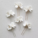 Handmade Freshwater Pearls Ceram Flower Bridal Hair Pin Set Wedding Hair Sticker Hair Accessories Women Hair Jewelry